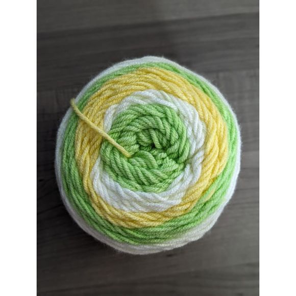 Premier Yarns 1047-28 Sweet Roll Yarn Melon Pop 5 oz/245yds Acrylic Yellow Green - Picture 2 of 6